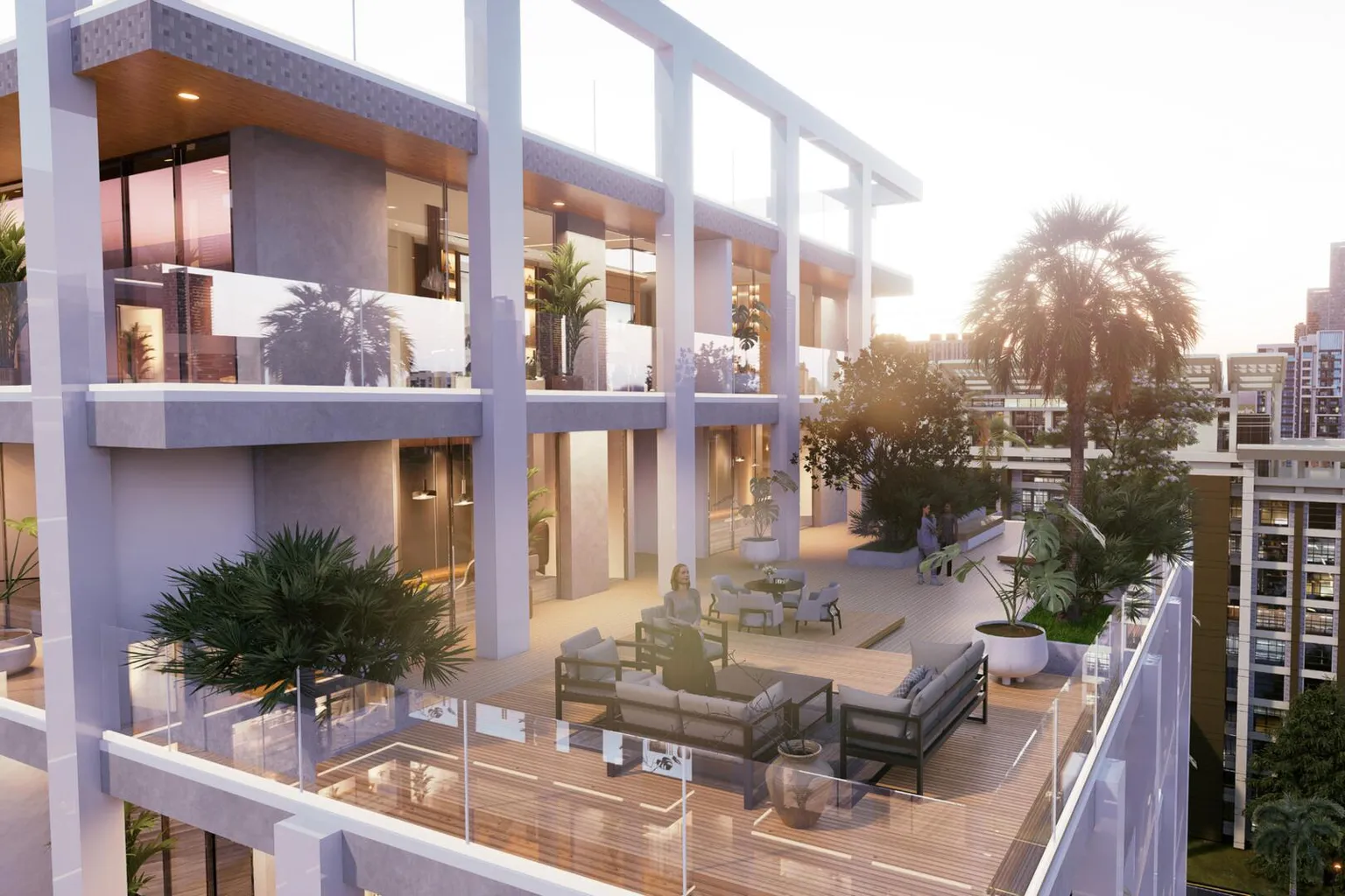 Marquis Aura: terraço de apartamento com vista para a cidade Marquis Aura: terraço de apartamento com vista para a cidade